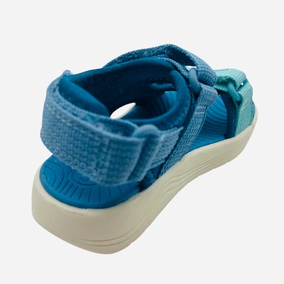 Toddler Boys' Tory Hook And Loop Heel Strap Blue Sandals Cat & Jack Size 9 - Picture 5 of 7